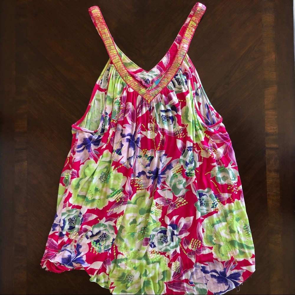 Free People sequin floral top